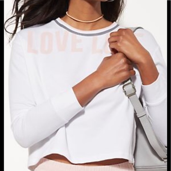 New York & Company Tops - NY & CO LOVE CROPPED SWEATSHIRT NEW